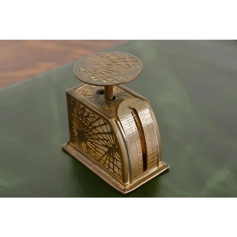 Tiffany Studios New York Pine Needle Bronze Doré and Slag Glass Nine-Piece Desk Set, Circa 1910 - 8