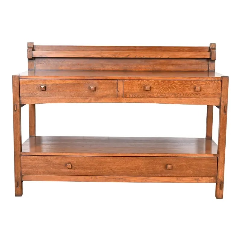 Gustav Stickley Style Mission Oak Arts & Crafts Sideboard or Buffet Server (1 of 12)