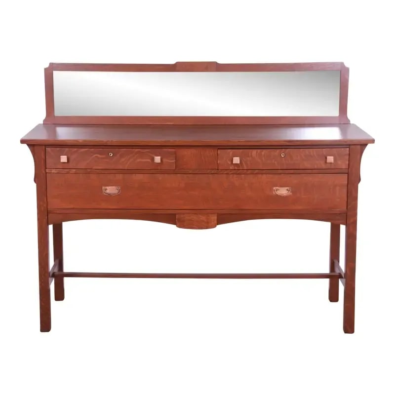 Limbert Mission Oak Arts & Crafts Sideboard Buffet Server, Newly Restored (1 of 13)