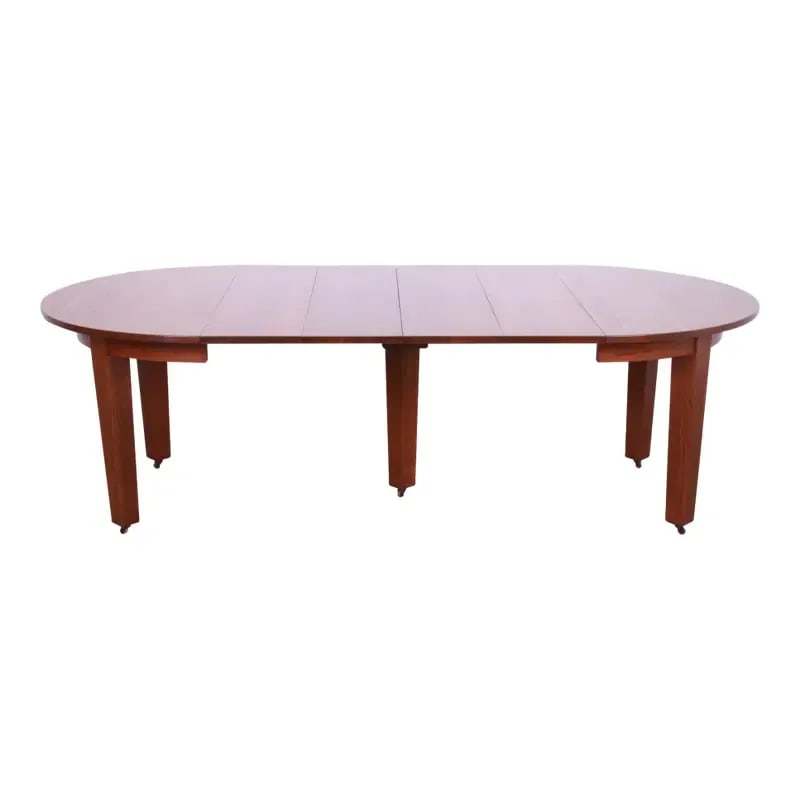 Gustav Stickley Mission Oak Arts & Crafts Extension Dining Table, Newly Restored (1 of 13)