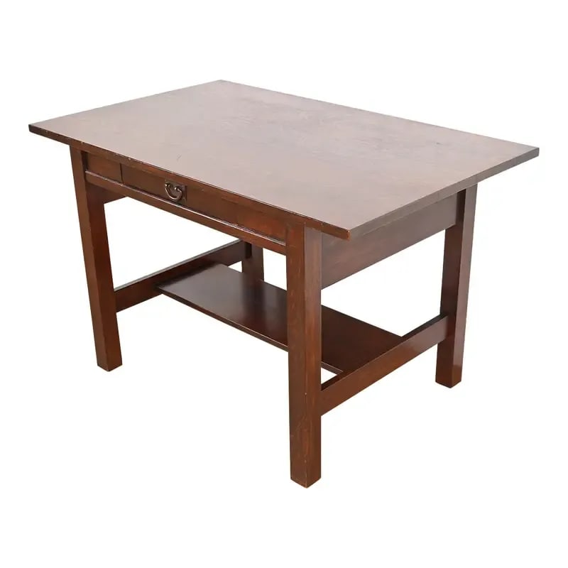 Gustav Stickley Mission Oak Arts & Crafts Desk or Library Table, Circa 1900 (1 of 12)