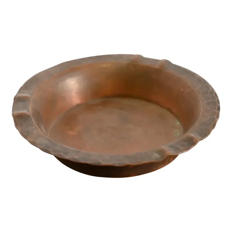 Roycroft Arts & Crafts Hammered Copper Ashtray or Catchall (1 of 7)