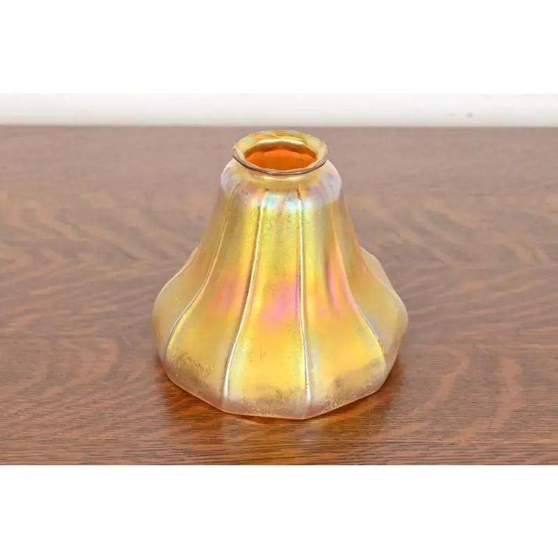 Tiffany Studios New York Aladdin Bronze and Favrile Glass Floor Lamp - 5