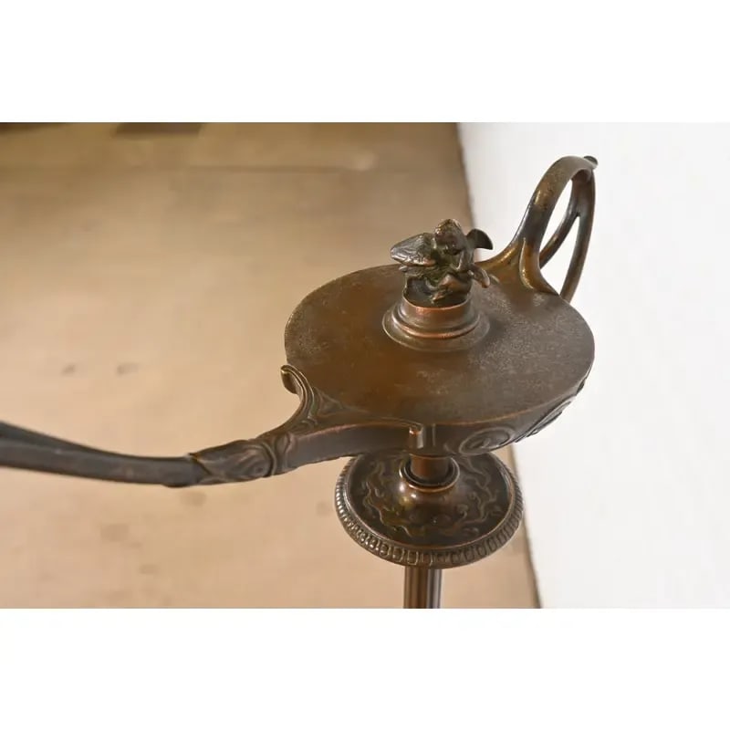 Tiffany Studios New York Aladdin Bronze and Favrile Glass Floor Lamp - 7