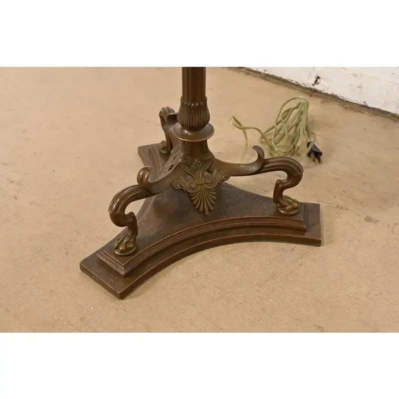 Tiffany Studios New York Aladdin Bronze and Favrile Glass Floor Lamp - 9