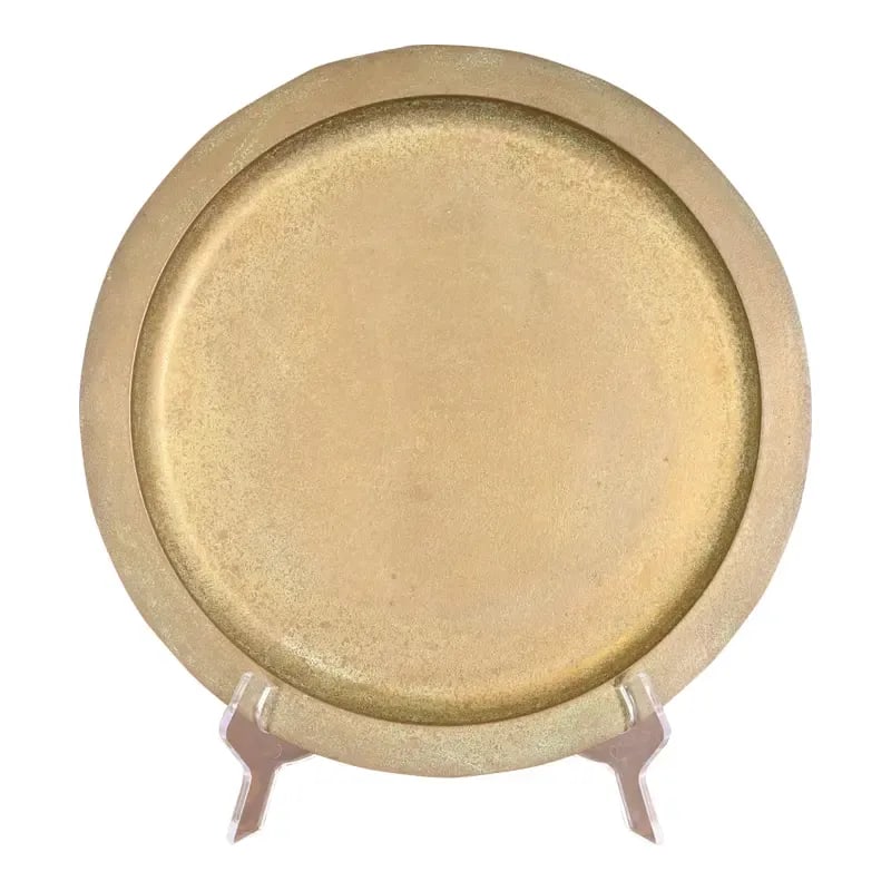 Tiffany Studios New York Bronze Doré Large Charger Plate or Tray (1 of 8)