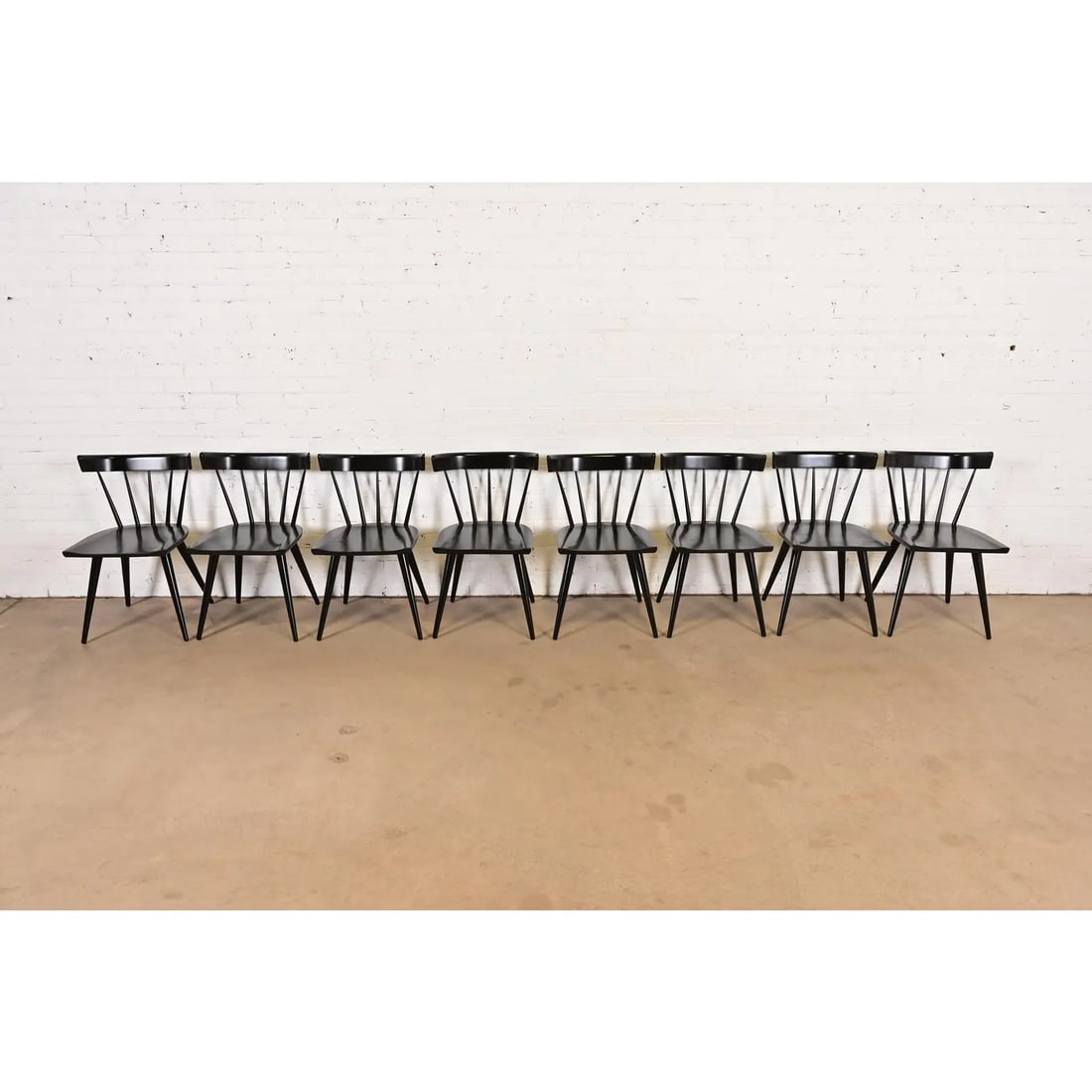 Paul McCobb Planner Group Mid-Century Modern Spindle Back Dining Chairs, Set of Eight - 2