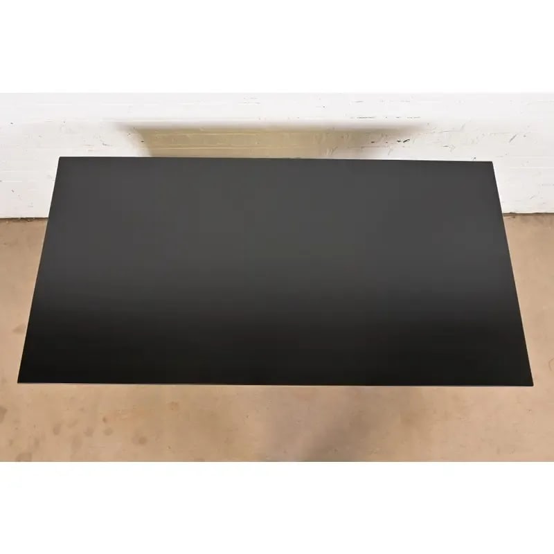 Paul McCobb Planner Group Mid-Century Modern Black Lacquered Writing Desk, Newly Refinished - 7
