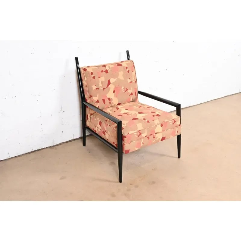 Paul McCobb Planner Group Ebonized and Upholstered Lounge Chair, 1950s - 2