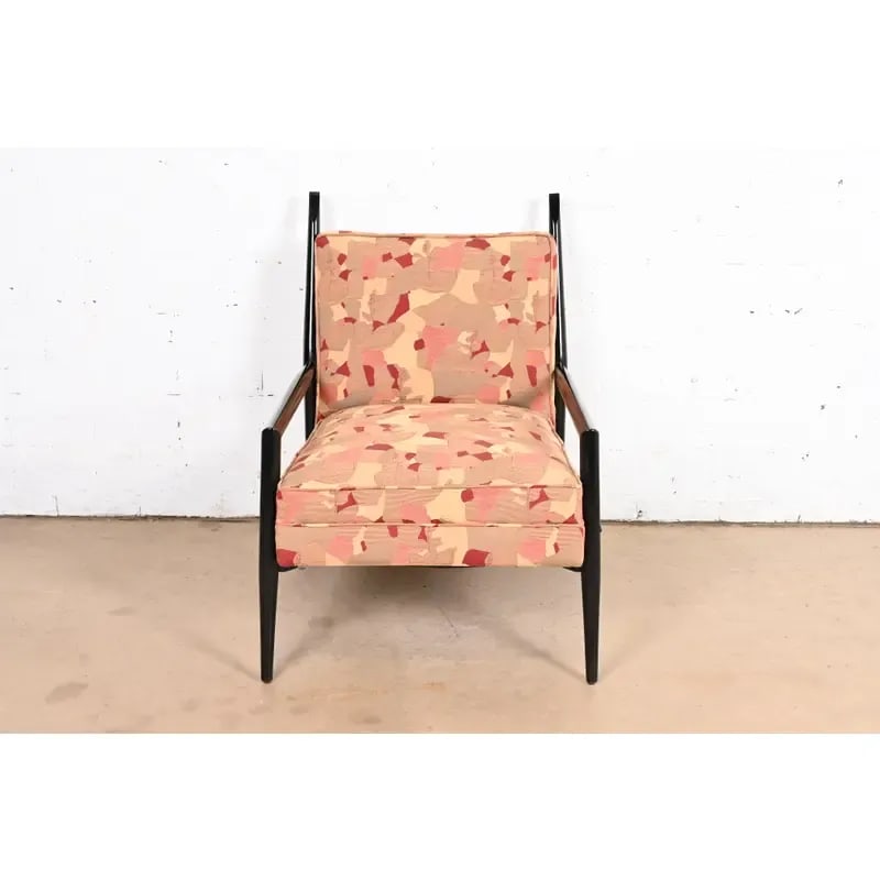 Paul McCobb Planner Group Ebonized and Upholstered Lounge Chair, 1950s - 4