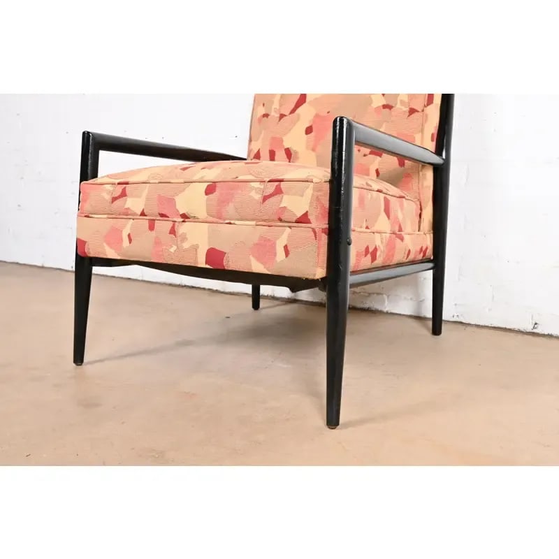 Paul McCobb Planner Group Ebonized and Upholstered Lounge Chair, 1950s - 7