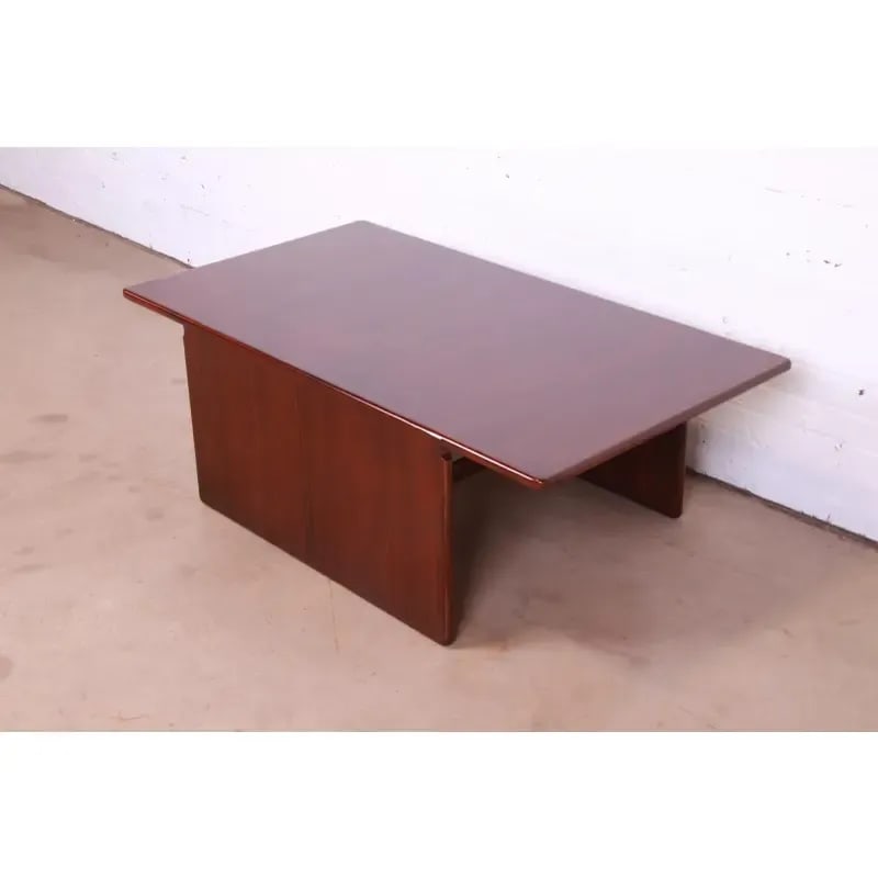 Afra and Tobia Scarpa for B&b Italia Rosewood Coffee Table - 2