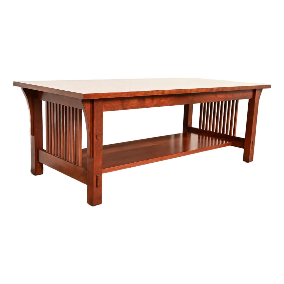 Stickley Mission Arts & Crafts Cherry Wood Spindle Coffee Table (1 of 12)