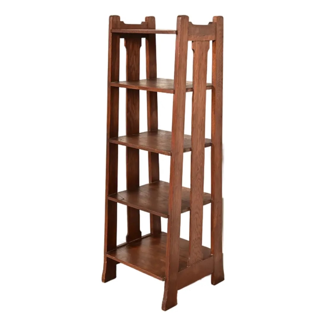 Stickley Brothers Mission Oak Arts & Crafts Slatted Bookcase or Magazine Rack, Circa 1910 (1 of 11)