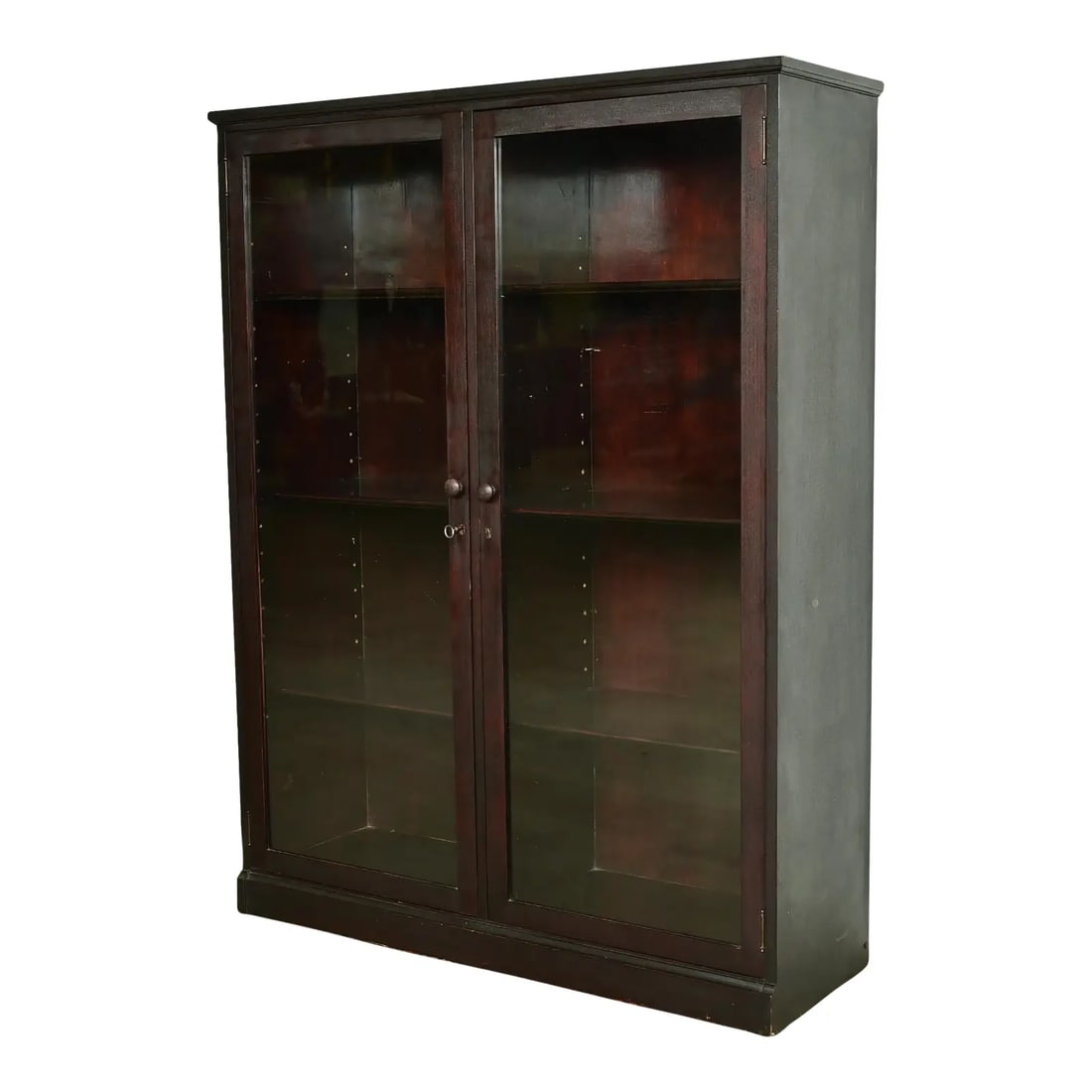 Stickley Brothers Style Antique Arts & Crafts Mahogany Double Bookcase Cabinet, Circa 1900 (1 of 12)