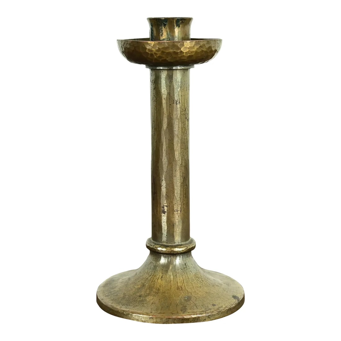 Roycroft Arts & Crafts Brass Finished Hammered Copper Candlestick (1 of 13)