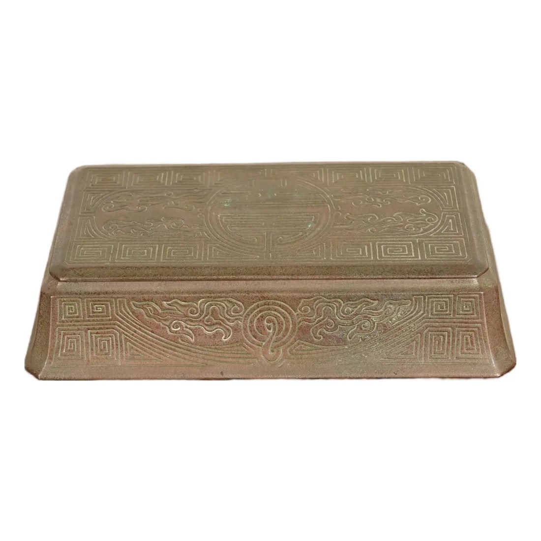 Tiffany Studios New York Chinese Pattern Bronze Large Jewelry Box, Circa 1910 (1 of 15)