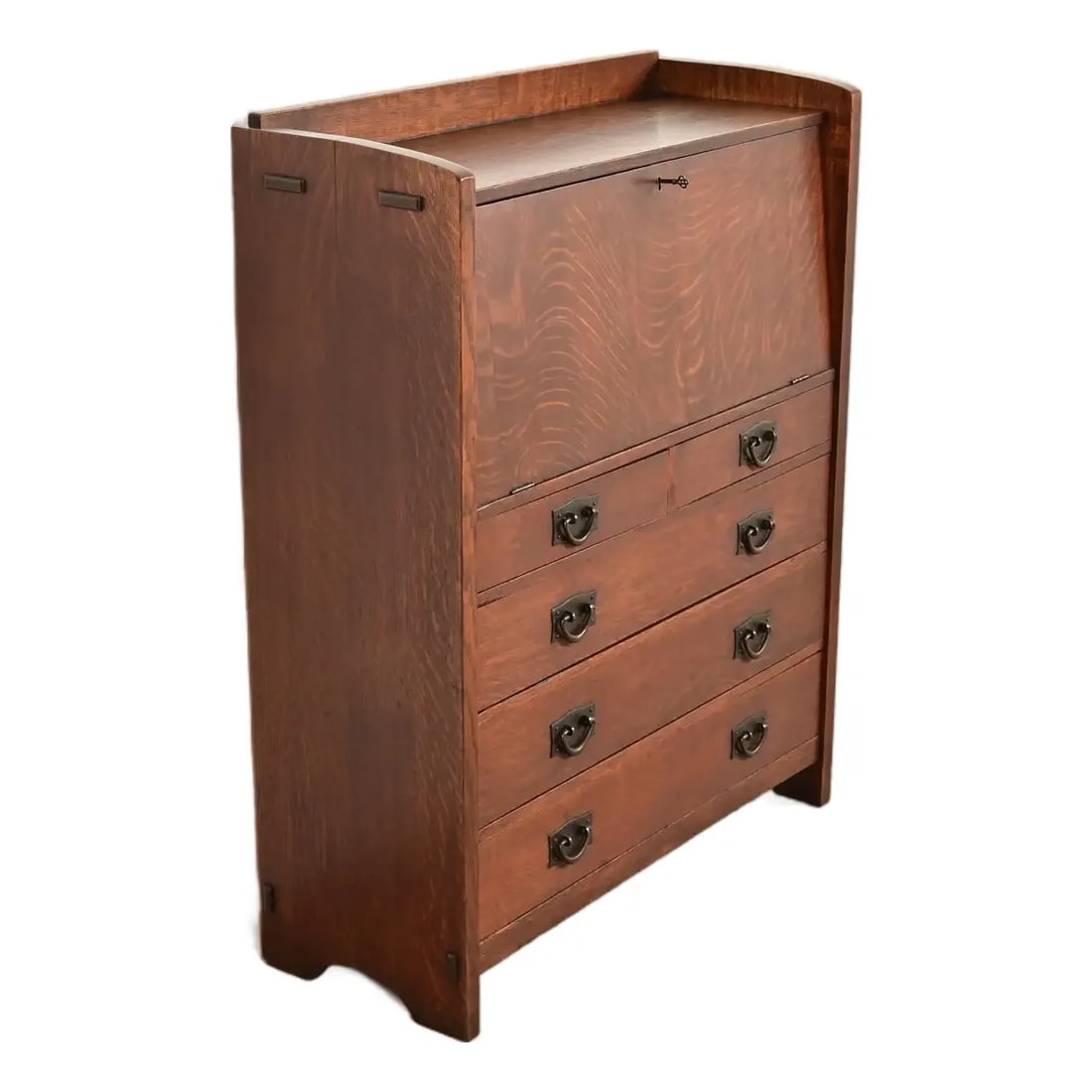 Gustav Stickley Antique Mission Oak Arts & Crafts Drop Front Secretary Desk, Circa 1910 (1 of 17)