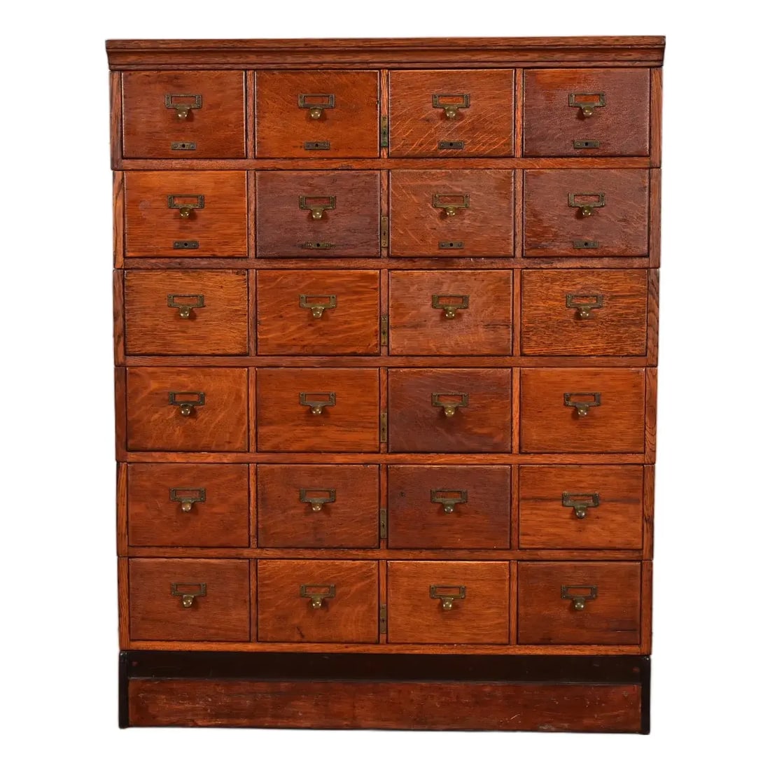 Antique Mission Oak Arts & Crafts 24-Drawer Card Catalog or File Cabinet, Circa 1900 (1 of 13)