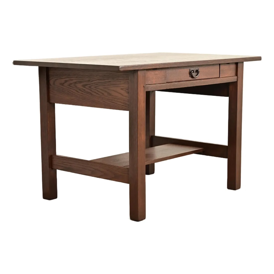 Gustav Stickley Antique Mission Oak Arts & Crafts Writing Desk or Library Table, Newly Refinished (1 of 14)