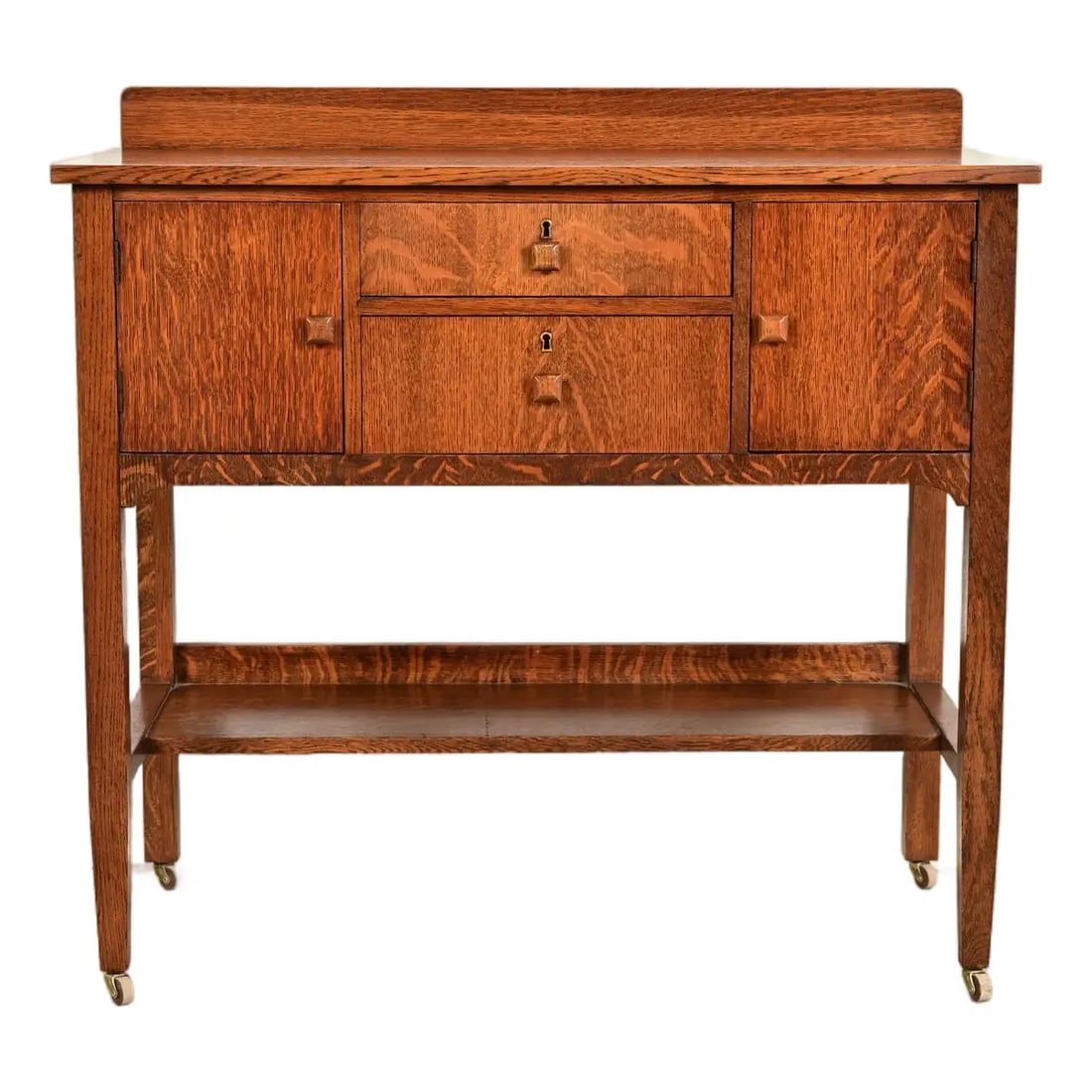 Stickley Brothers Style Antique Mission Oak Arts & Crafts Sideboard Buffet or Bar Cabinet (1 of 16)