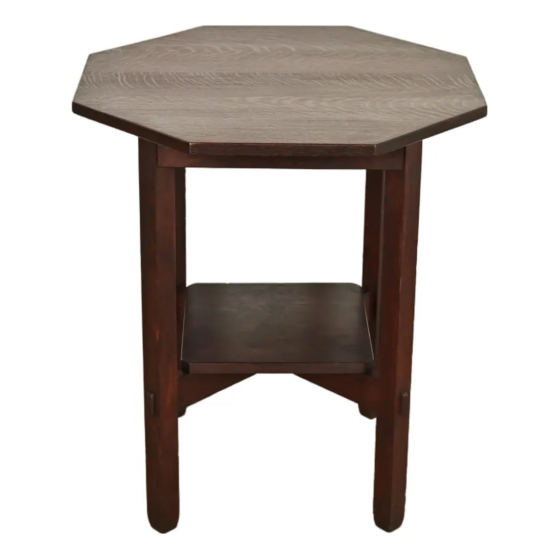 Stickley Brothers Antique Mission Oak Arts & Crafts Lamp Table or Center Table, Newly Refinished (1 of 8)
