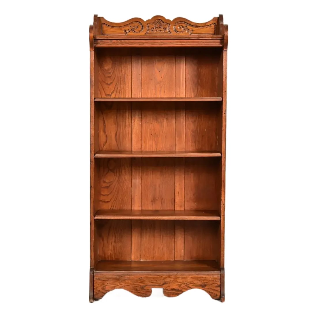 Antique Victorian Carved Oak Bookcase, Circa 1900 (1 of 12)