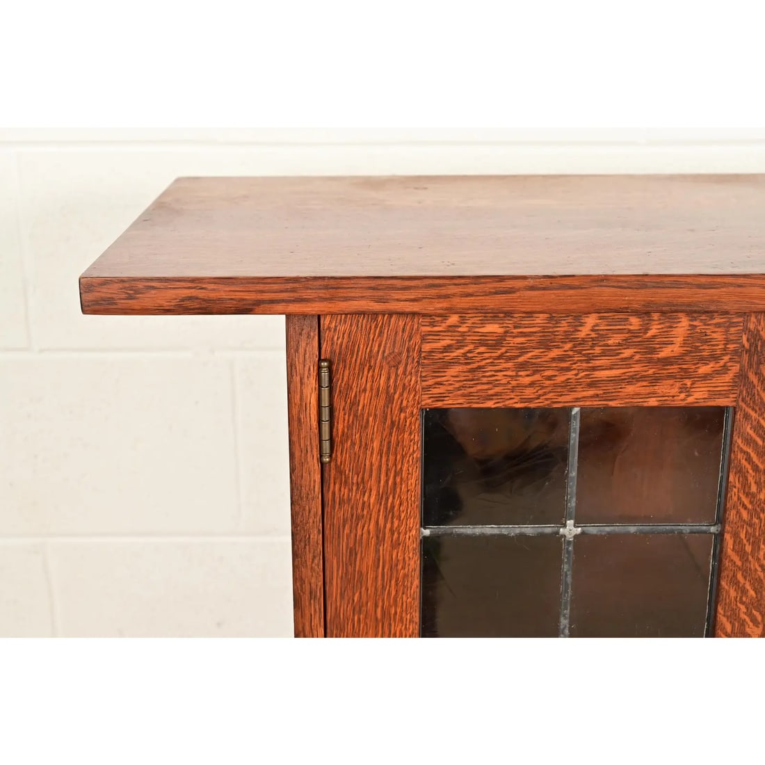 Stickley Harvey Ellis Collection Arts & Crafts Inlaid Oak and Leaded Glass Bookcase - 11