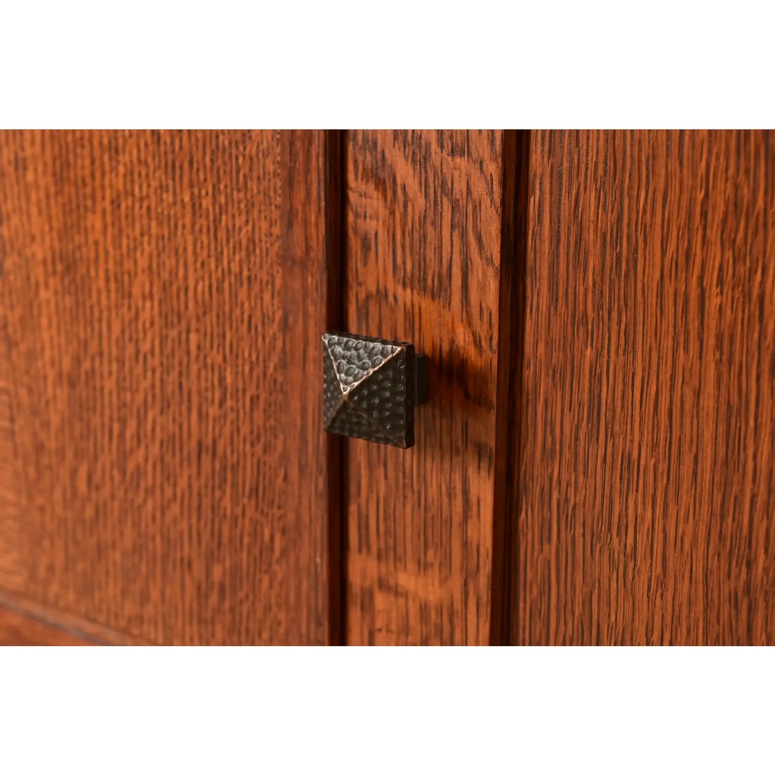 Stickley Harvey Ellis Collection Arts & Crafts Inlaid Oak and Leaded Glass Bookcase - 8
