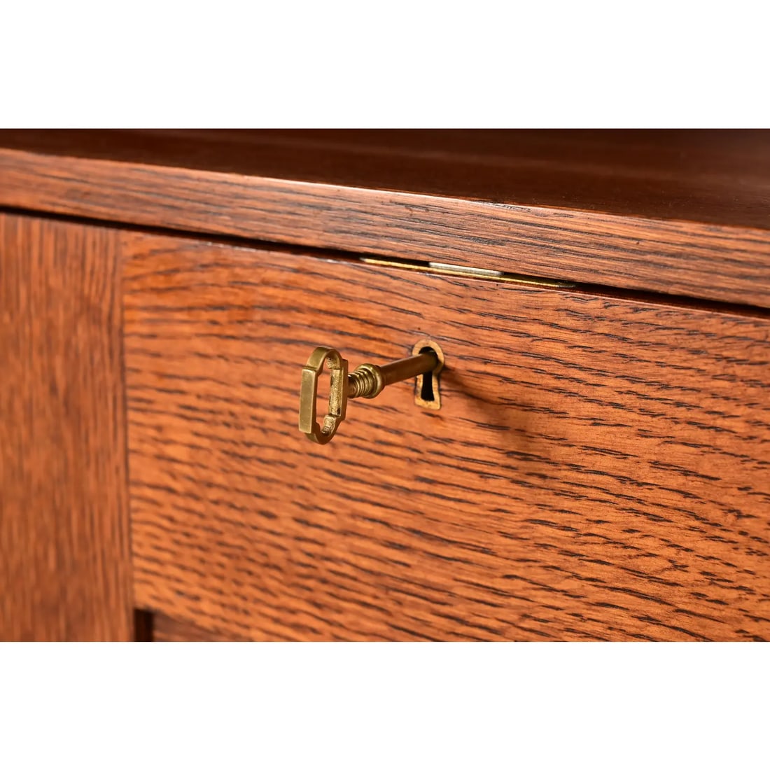 Stickley Harvey Ellis Collection Arts & Crafts Inlaid Oak and Leaded Glass Bookcase - 9