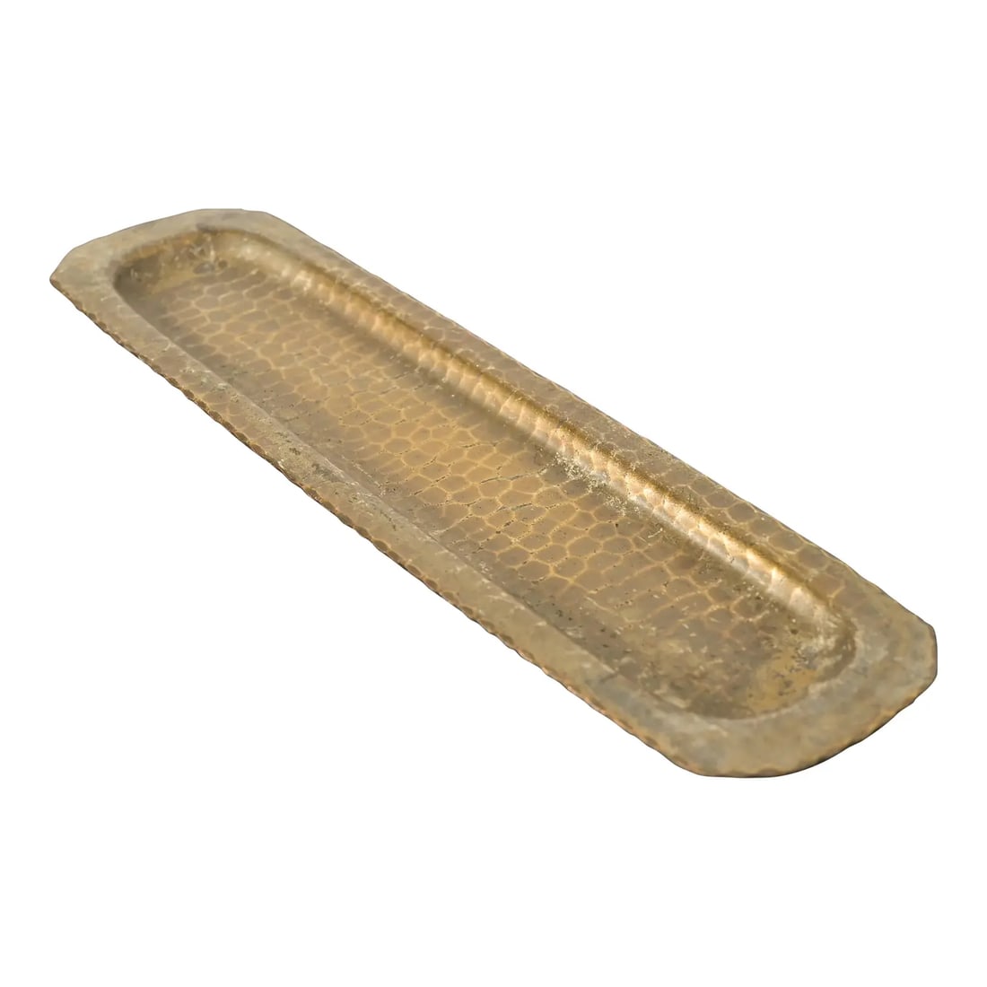 Roycroft Arts & Crafts Brass Finished Hammered Copper Pen Tray (1 of 8)