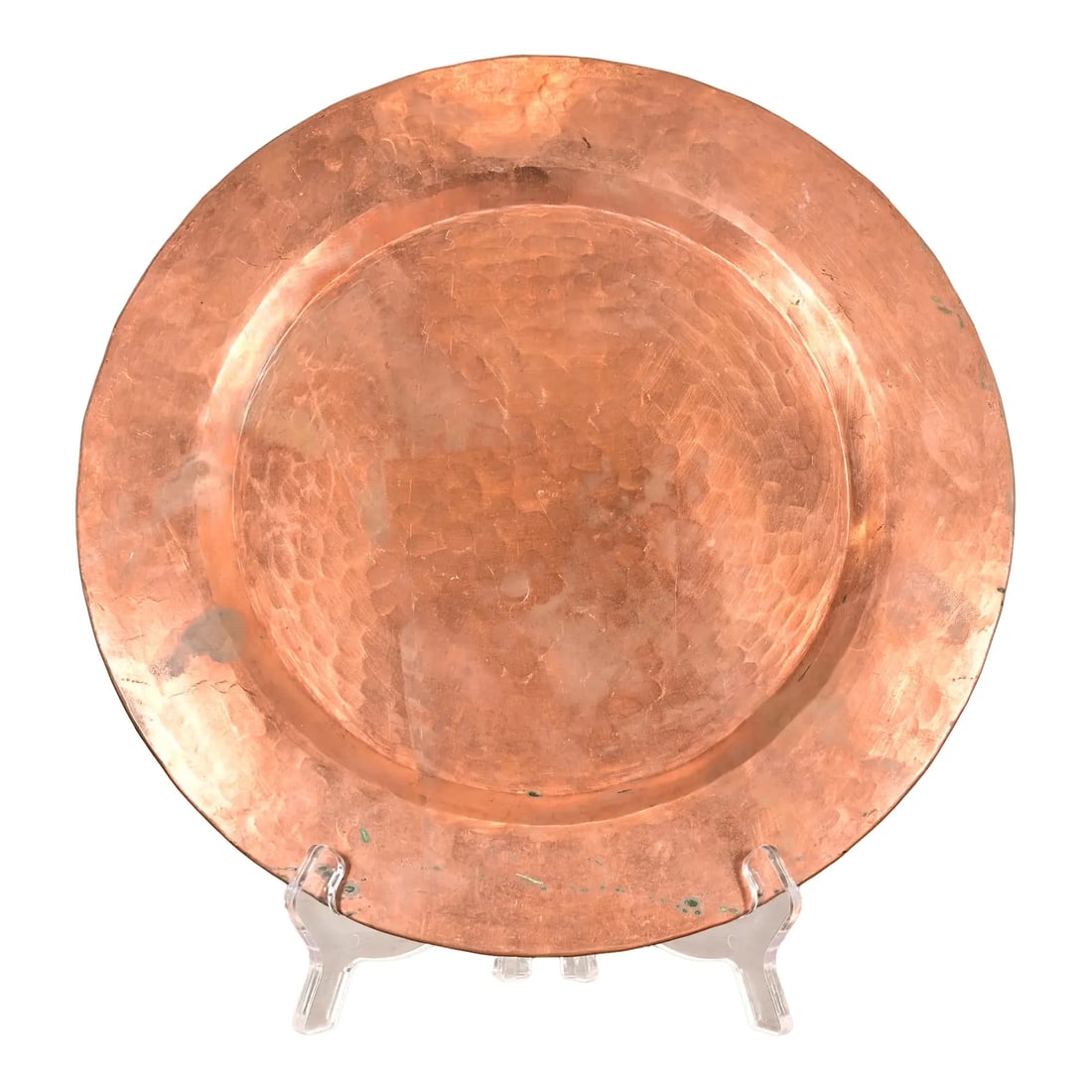 Roycroft Style Arts & Crafts Hammered Copper Charger Plate or Tray (1 of 11)