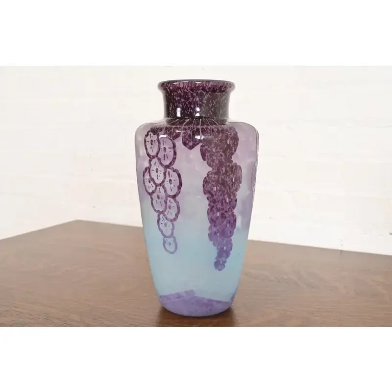 Art Deco Cameo Glass Vase by Charles Schneider for Le Verre FranÃ§ais, 1920s - 3