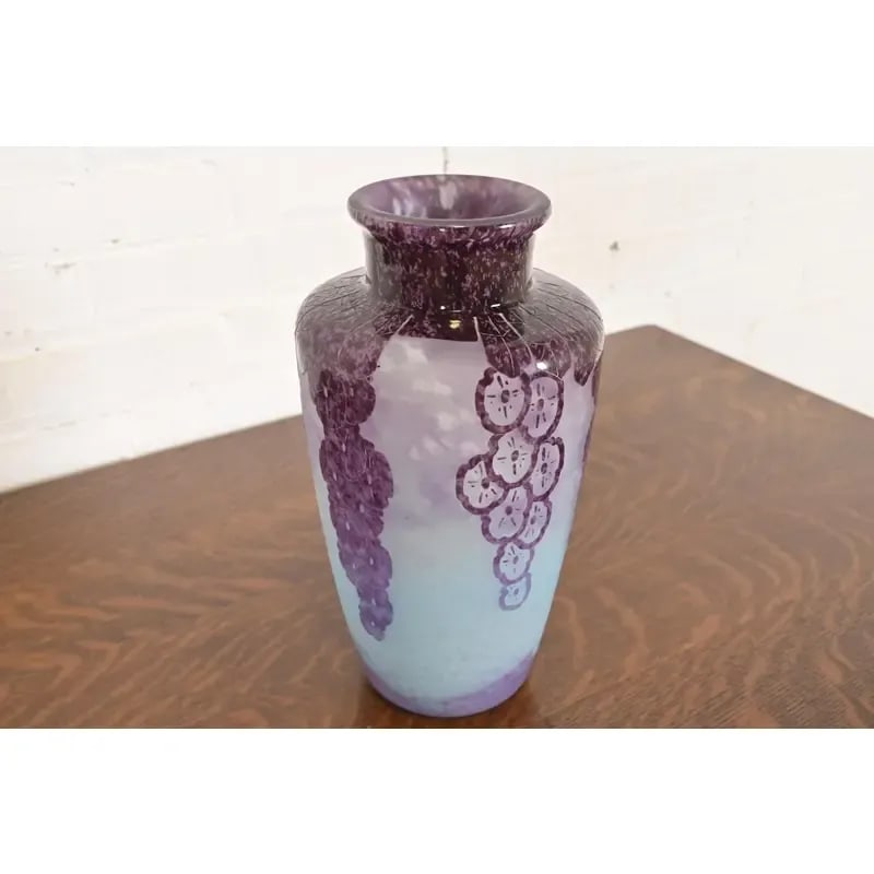 Art Deco Cameo Glass Vase by Charles Schneider for Le Verre FranÃ§ais, 1920s - 4
