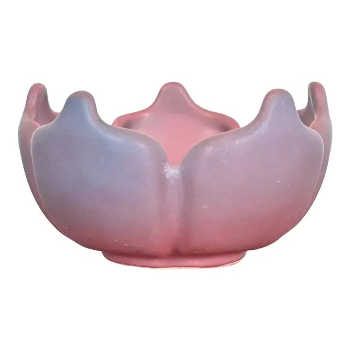Van Briggle Arts & Crafts Tulip Form Pink and Lavender Glazed Ceramic Bowl, Early 20th Century (1 of 11)
