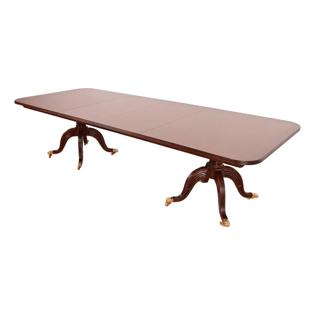 Ralph Lauren Regency Carved Mahogany "Duke" Extension Dining Table, Newly Refinished (1 of 11)