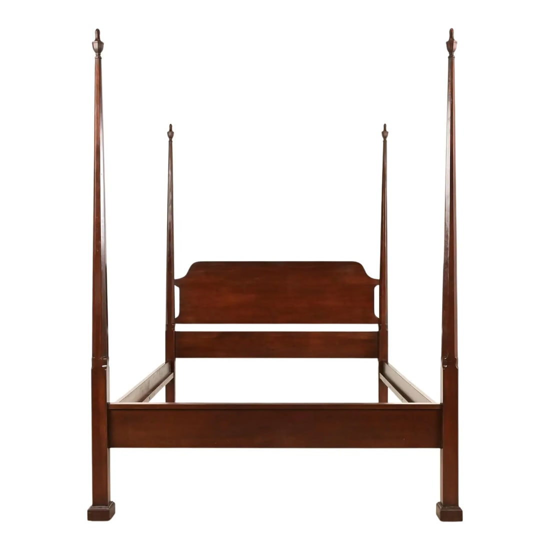 Harden Georgian Carved Solid Cherry Wood Queen Size Poster Bed (1 of 11)