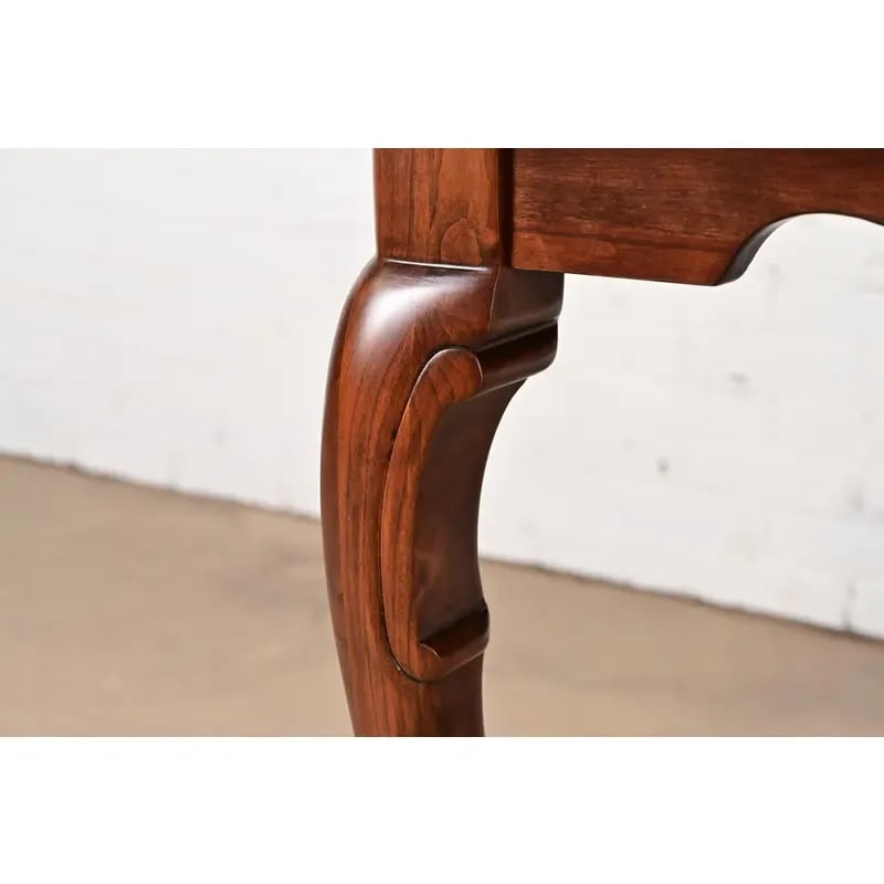 Harden Furniture Queen Anne Solid Cherry Wood Parquet Top Extension Dining Table, Newly Refinished - 12