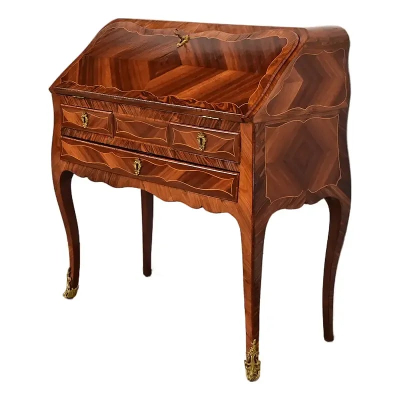 Maison Forest Style Antique French Regency Louis XVI Kingwood and Mahogany Ladies Writing Desk (1 of 15)