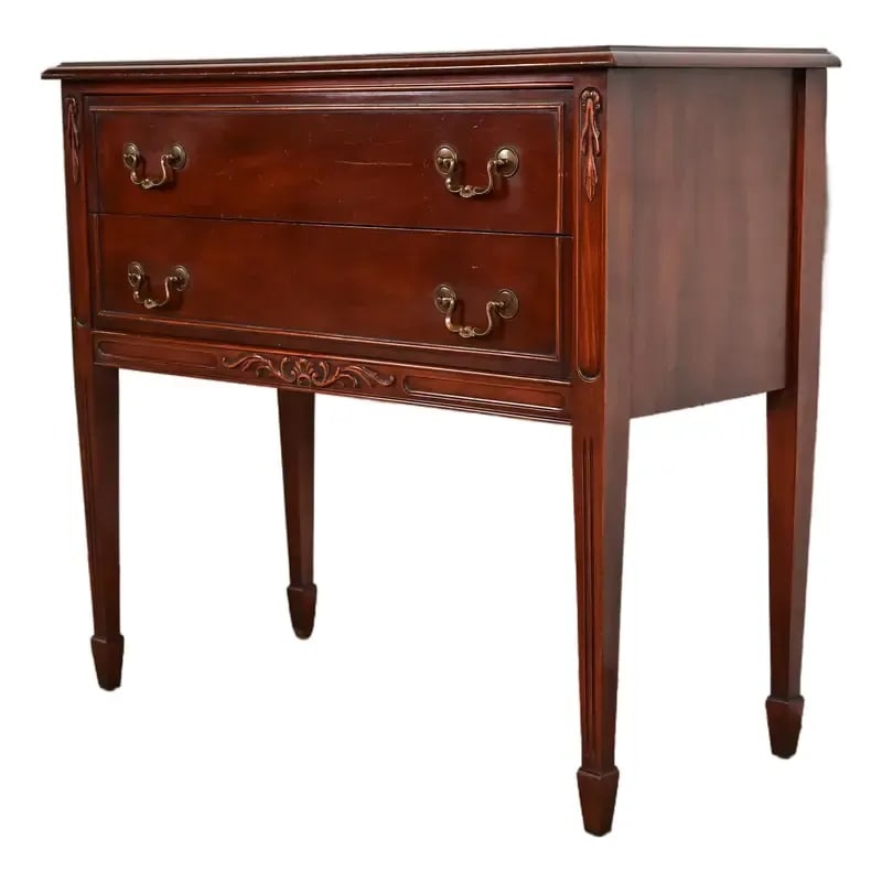 Bernhardt French Regency Louis XVI Carved Mahogany Sideboard or Buffet Server, Circa 1940s (1 of 12)