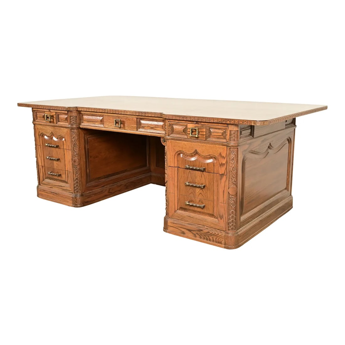 Romweber Viking Oak Executive Desk, Circa 1960s (1 of 12)