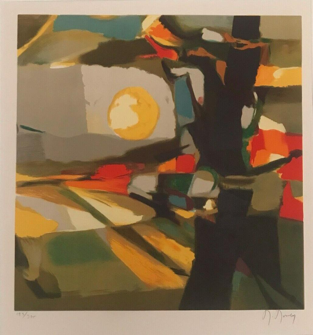 MARCEL MOULY - "Sunset Landscape": hand signed and numbered lithograph on paper, "Sunset Landscape"; image size 18" x 17", edition of 193/275, unframed