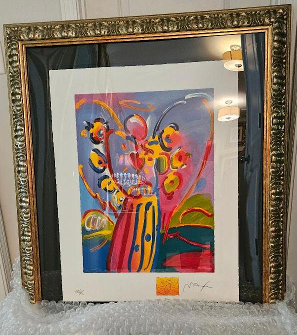 PETER MAX - "Angel With Heart On Blue" (1 of 1)