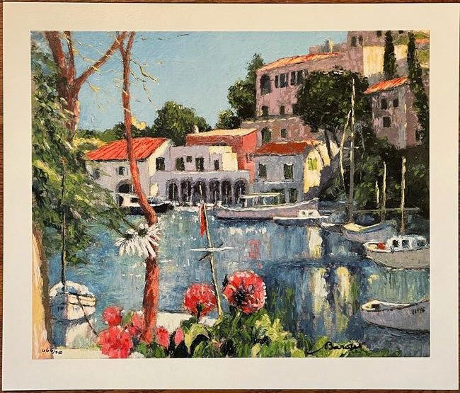 ANDRE BARDET - "Harbor": ANDRE BARDET, hand signed and numbered lithograph, "Harbor"; image size 11.5” x 14”, edition of 666/950, unframed