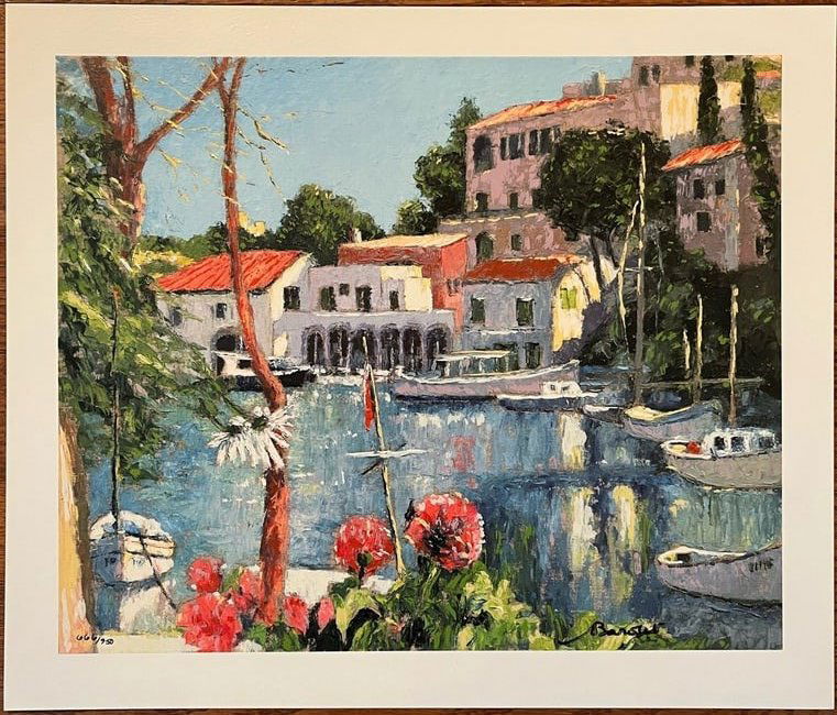 ANDRE BARDET - "Harbor": ANDRE BARDET, hand signed and numbered lithograph, "Harbor"; image size 11.5” x 14”, edition of 666/950, unframed