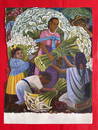 Diego Rivera (Oil on Paper Painting) in the style of