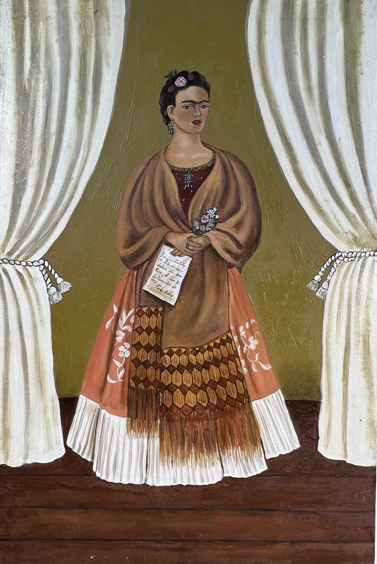 Frida Kahlo (Oil on Canvas Painting) in the style of (1 of 6)