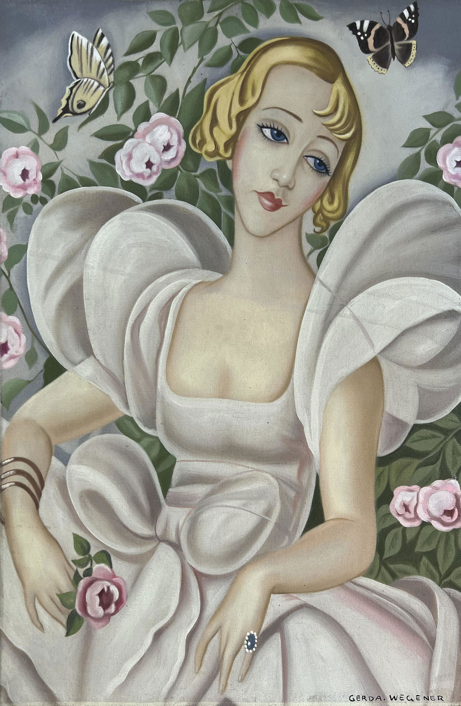 Gerda Wegener (Oil on Canvas Painting) in the style of (1 of 6)
