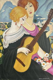 Gerda Wegener (Oil on Canvas Painting) in the style of