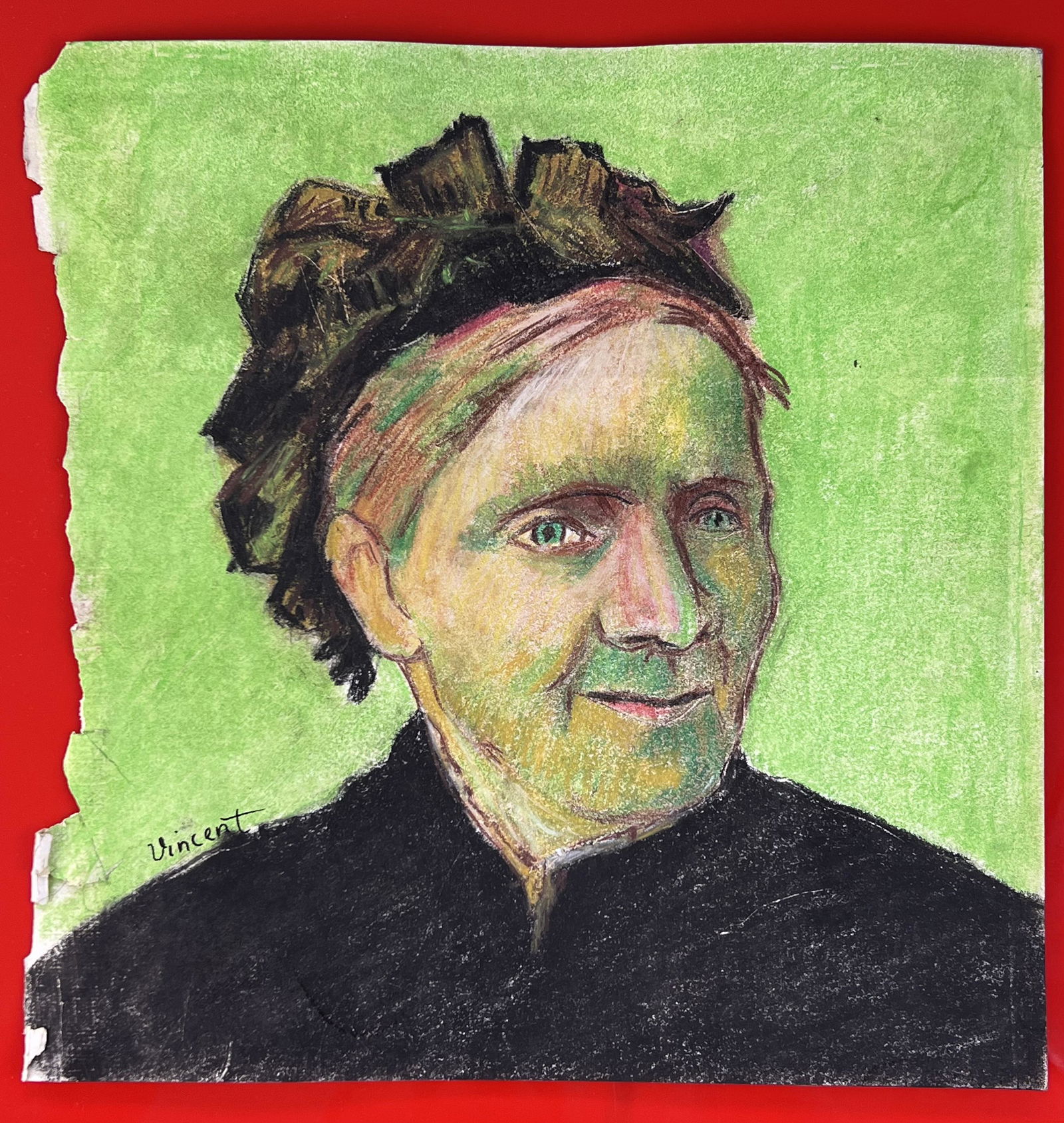 Vincent Van Gogh (Mixed Media on Paper Painting) in the style of (1 of 6)
